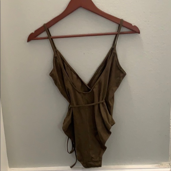 Urban outfitters Dark green tie body suit - Picture 2 of 3